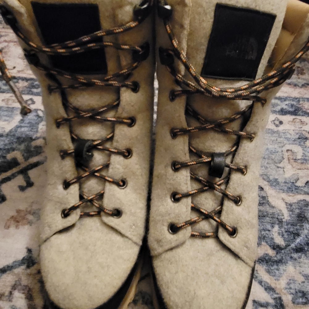 The North Face Cream Lace Up Boots